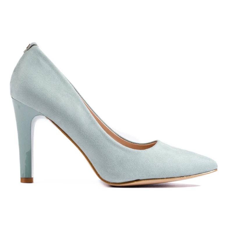 Zapatos de salón de mujer grises con tacón