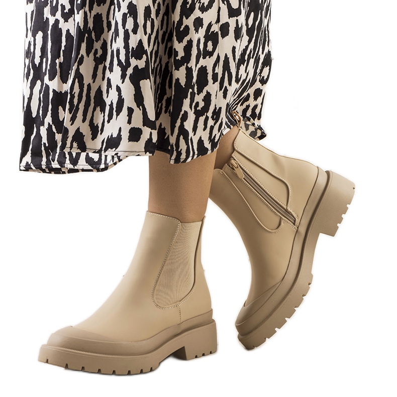 Botas mujer beige Detis