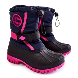 Botas de nieve con aislamiento para niños Lee Cooper LCJ-21-44-0522 Fucsia negro azul marino rosado