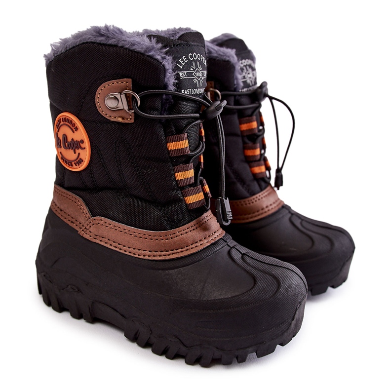 Botas de nieve aislantes para niños negras Lee Cooper LCJ-21-44-0524 negro