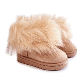 Botas De Nieve Infantiles Con Pelo Beige Ariana