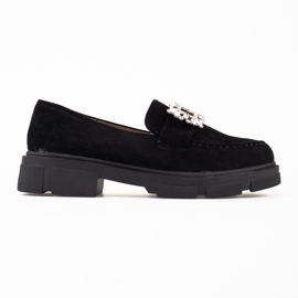 Mocasines de ante en la plataforma Shelovet negro