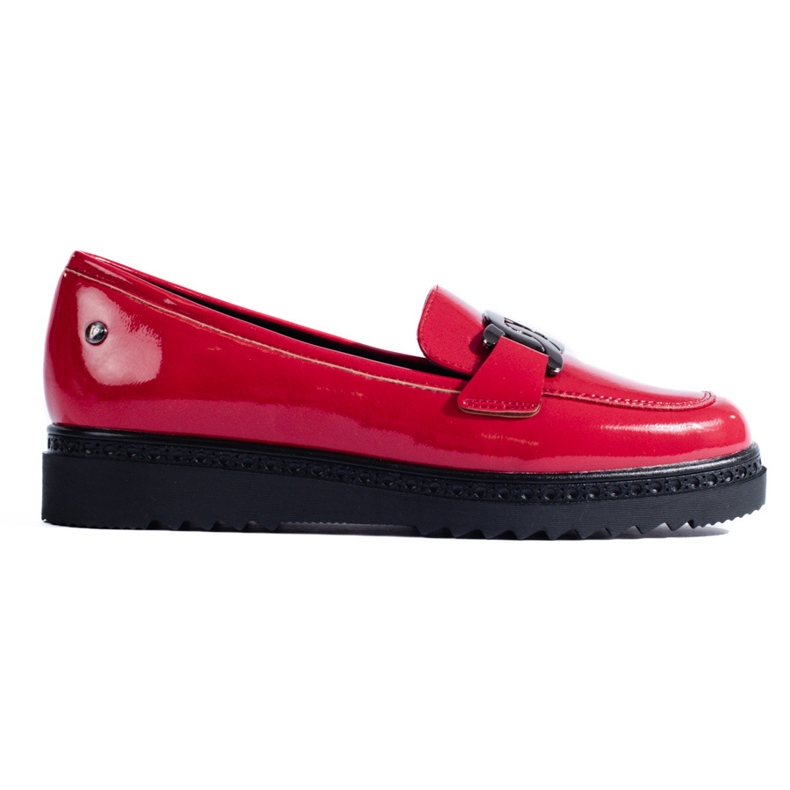Mocasines de mujer lacados en la plataforma Vinceza rojo