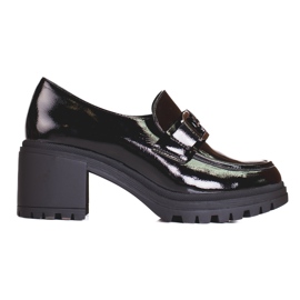 Mocasines de mujer Vinceza con tacón negro