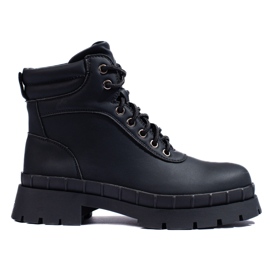 Botas de cordones Shelovet negras para mujer negro