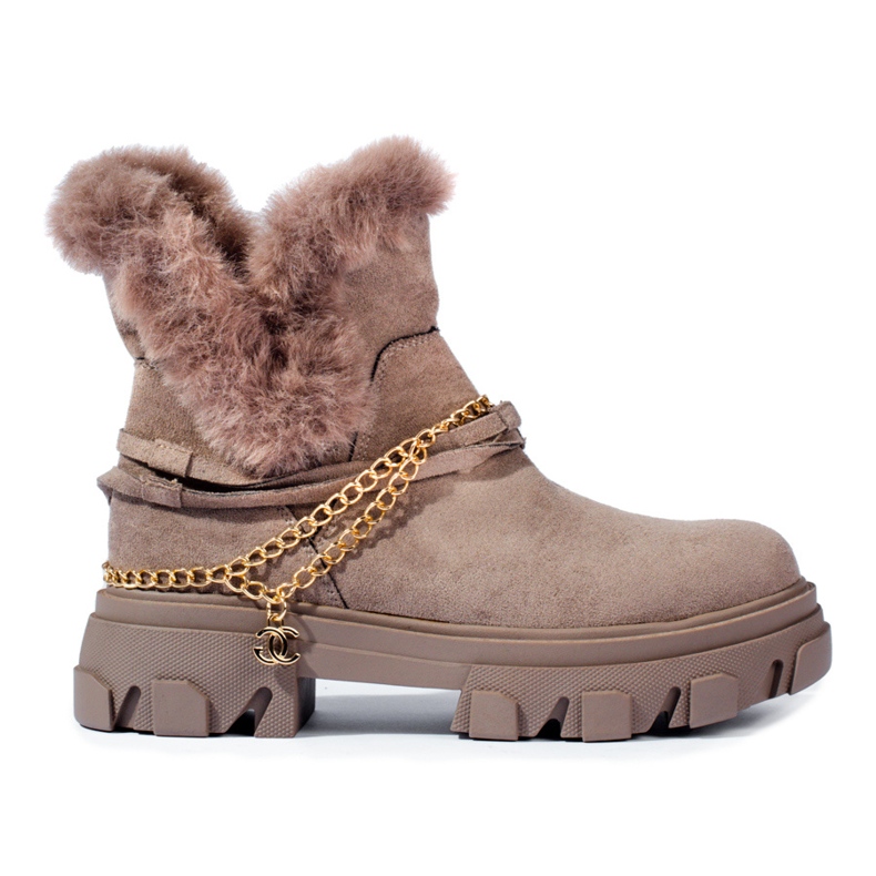 Botas de ante de mujer en la plataforma Shelovet marrón