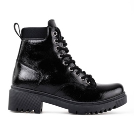 T.Sokolski Botas negras de piel para mujer de Sokolski. negro