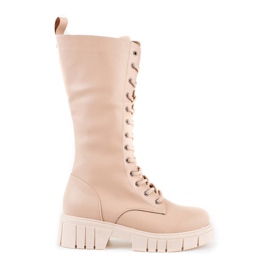 Botas con cordones para mujer de Sokolski beige