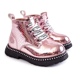 PA1 Botas Infantiles Piel Abrigada Dottie Rosa rosado