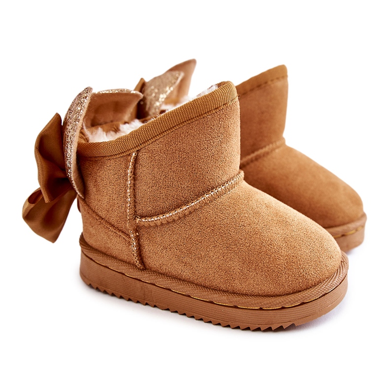 Botas De Nieve Cálidas De Niña Con Lazos Camel Meriva marrón