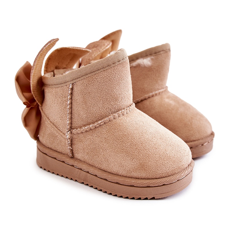 Botas Nieve Niña Meriva Warm Beige Con Lazos Botas Nieve Niña Meriva Warm Beige Con Lazos