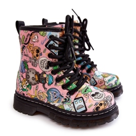 FR1 Botas Abrigadas Infantiles Estampado Rosa Dexi rosado multicolor