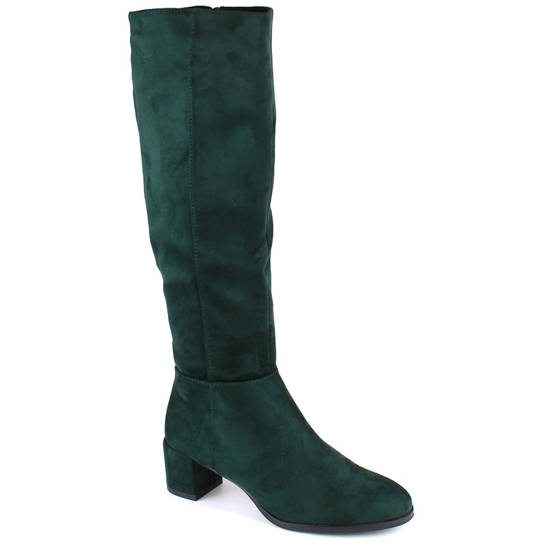 Verde Sergio Leone cálidas botas de mujer en el poste.