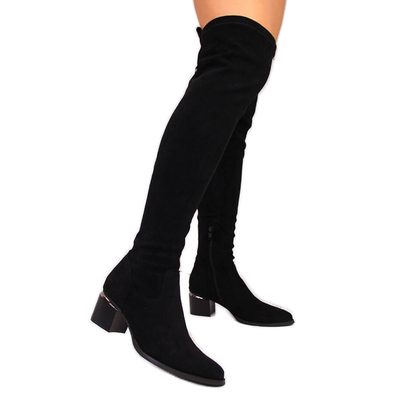 Botas mosqueteras mujer eVento de ante negro