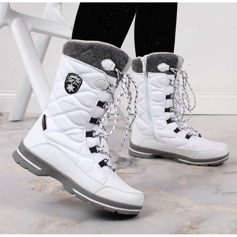 Botas de nieve mujer impermeable invierno blanco American Club 08/22