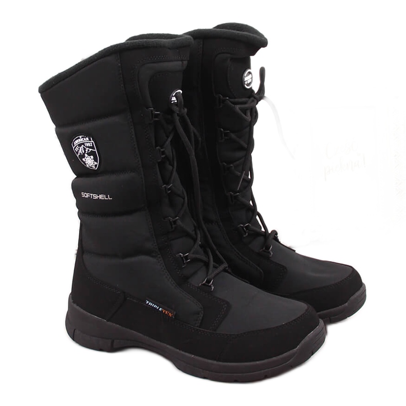 Botas de nieve impermeables American Club negras negro