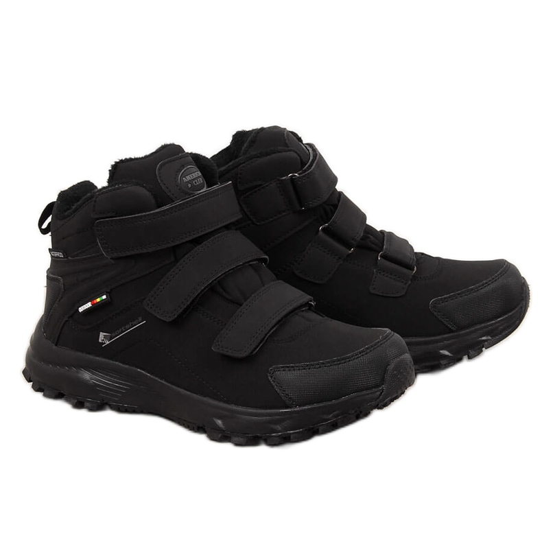 Zapatos de trekking impermeables con velcro American Club negros
