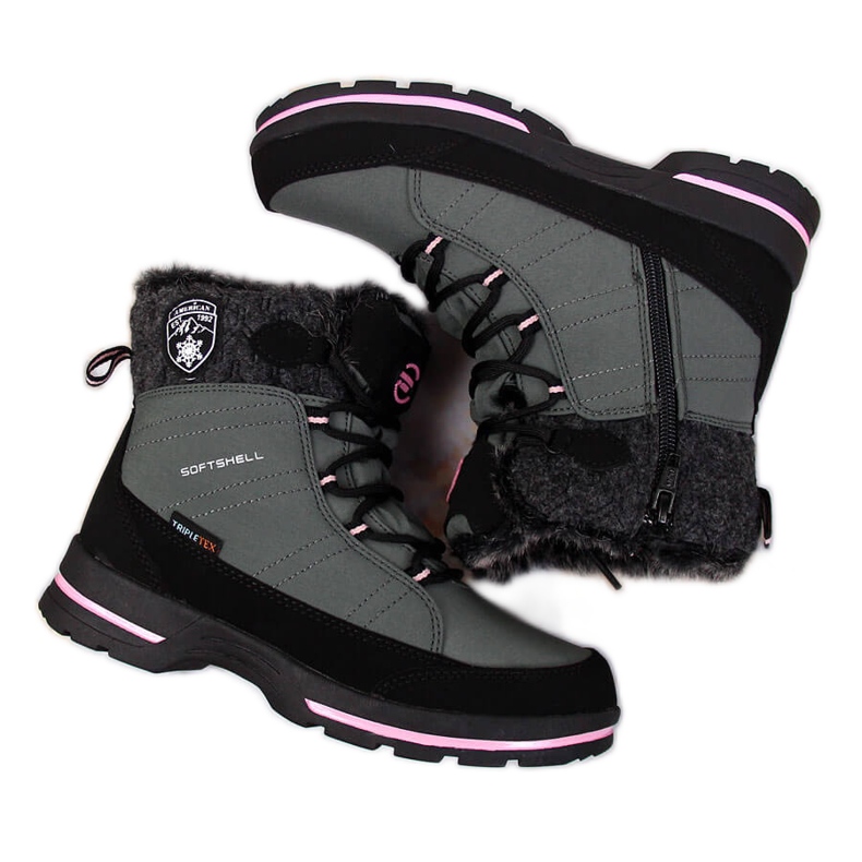 Botas de nieve impermeables grises para niña de American Club