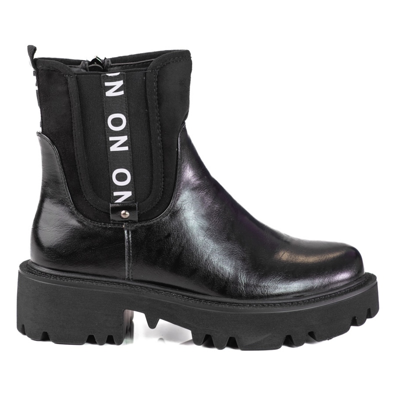 Botines Chelsea negros de mujer en la plataforma Shelovet