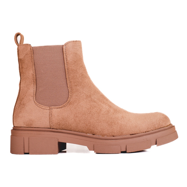 Botines Jodhpur de mujer Shelovet beige de ante