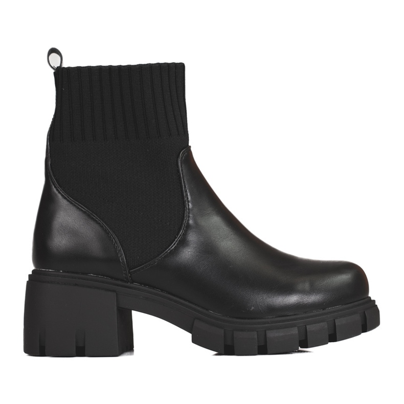 Botas negras de mujer con pala elástica negro