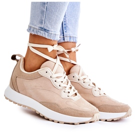 PG1 Deportivas Mujer Ante Beige Nayla PG1 Deportivas Mujer Ante Beige Nayla