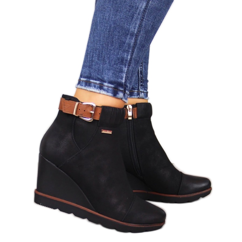 Negro - Zapatillas con cuña Filippo en negro