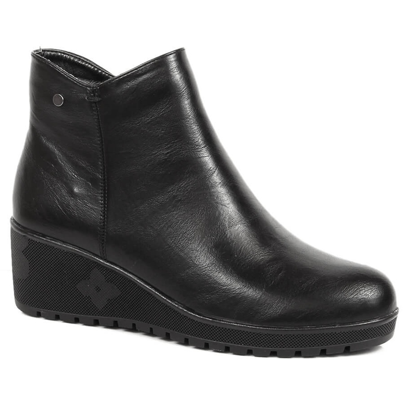Negro Botas cuña mujer insuladas Jezzi