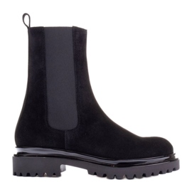 Marco Shoes Botines de ante negro