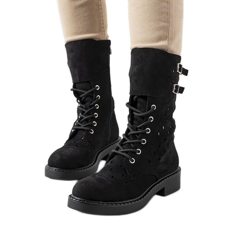Botas negras Barkly caladas negro