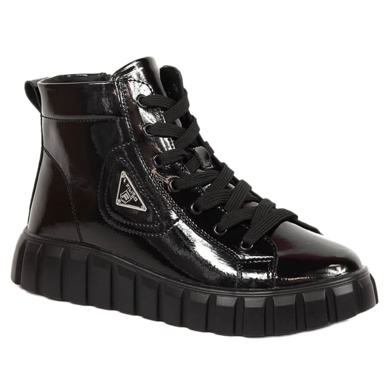 Botines de charol sobre plataforma Filippo W PAW382 negro