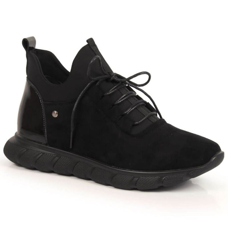 Vinceza W JAN161B slip-on de ante negro