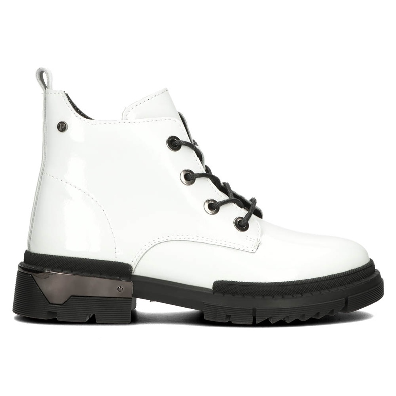 Filippo DBT4173 Botas de charol aisladas, blanco