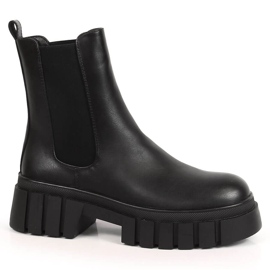 Botines Chelsea de mujer negros con plataforma, con aislamiento negro Sergio Leone Botines Chelsea de mujer negros con plataforma, con aislamiento negro Sergio Leone