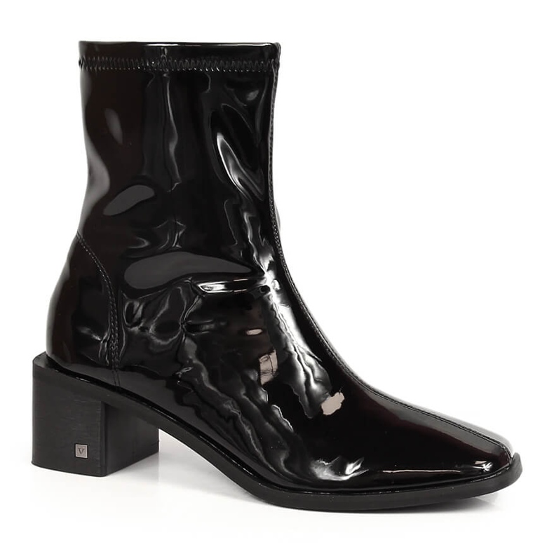 Botas de mujer de látex sobre taco Vinceza negro Botas de mujer de látex sobre taco Vinceza negro