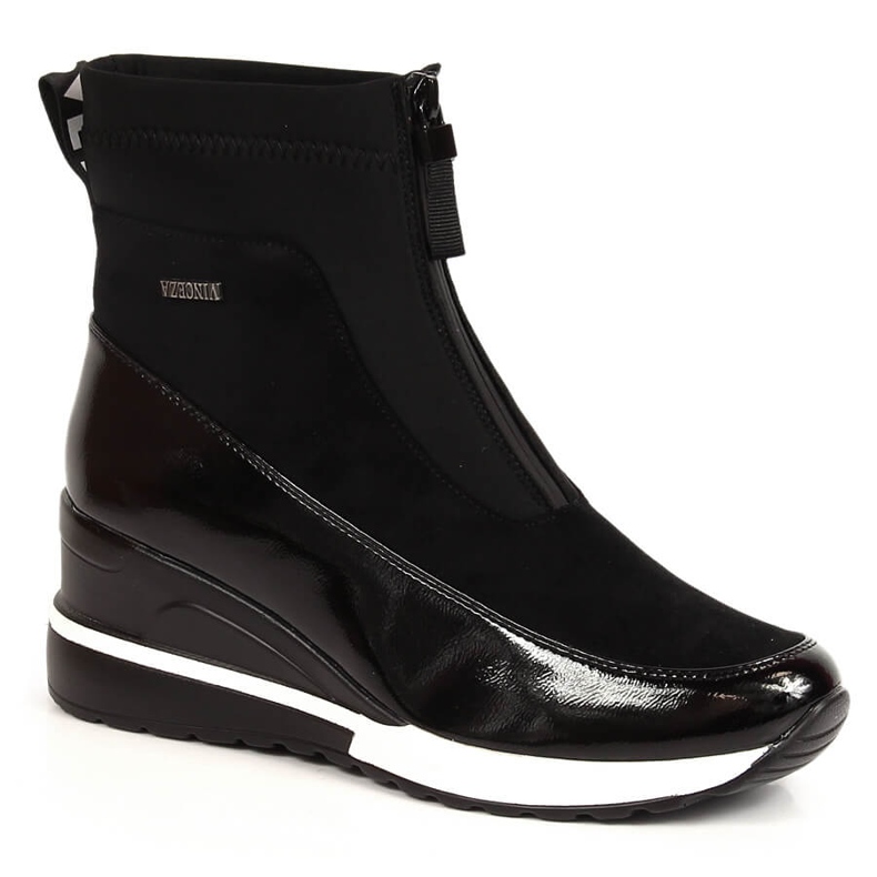 Botas cálidas cuña mujer Vinceza negro