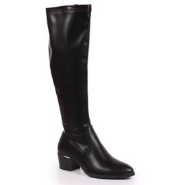 Botas negras de mujer con tacón de Vinceza negro