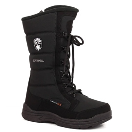 Botas de nieve altas impermeables para niños Black American Club negro
