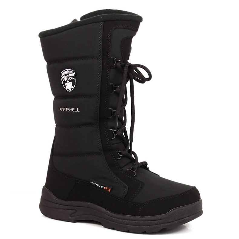 Botas de nieve altas impermeables para niños Black American Club negro