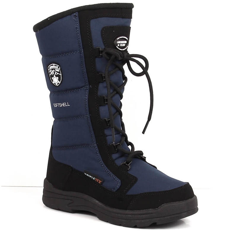 Botas de nieve impermeables para niños American Club azul marino