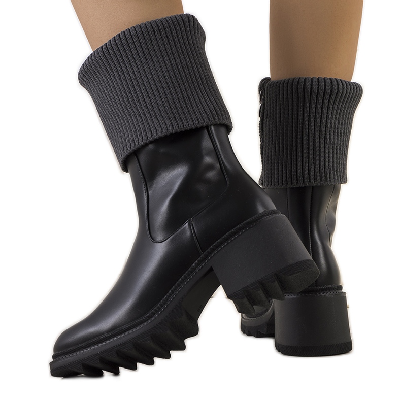 Botas negras de tacón de Lalita negro