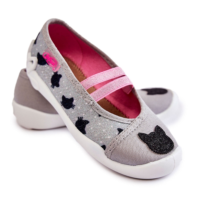BEFADO S.A. Zapatillas de casa de la Bailarina Befado Gatito 116X302 Gris