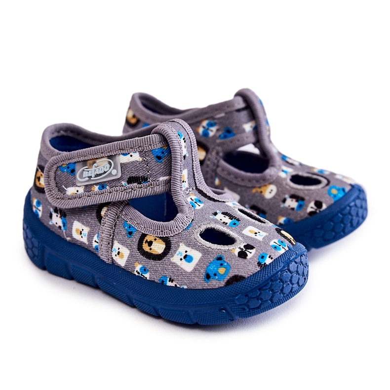 BEFADO S.A. Zapatos Pantuflas Befado Animales 533P020 Gris azul