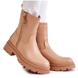 PG1 Botas Cálidas De Mujer Nude Jette Con Cremalleras beige PG1 Botas Cálidas De Mujer Nude Jette Con Cremalleras beige