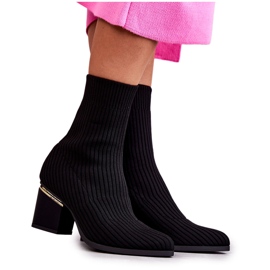 PS1 Botas Mujer Con Calcetín Elástico Negro Carmon