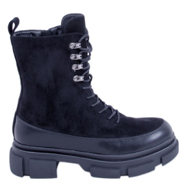 BM Botas Kinney negras con cordones negro