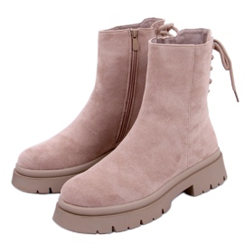 BM Botas Bobbie Lt.KHAKI de ante beige