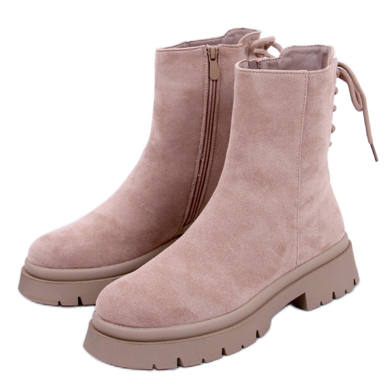 BM Botas Bobbie Lt.KHAKI de ante beige