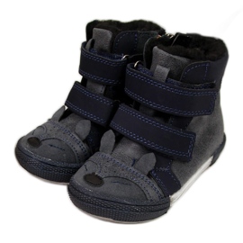 Zapatos niño con velcro azul marino Kornecki 6583