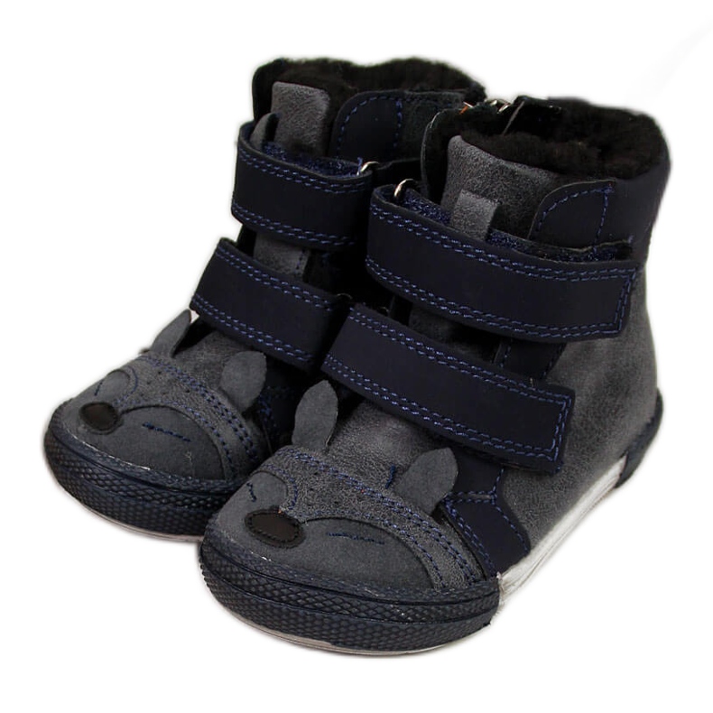 Zapatos niño con velcro azul marino Kornecki 6583